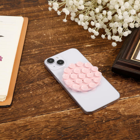 5pcs Double-Sided Phone Suction Mount, Phone Suction Grip 2.76x0.33 Inch Round Suction Phone Case Adhesive Multipurpose Silicone Suction Cup Phone...