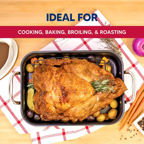 HIC Kitchen Rectangular Wire Roasting Rack, Nonstick...