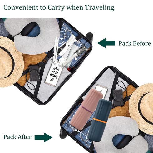 2Pcs Travel Toothbrush Cup Case, Portable Toothbrush Holder Case for Traveling, Camping, Business Trip and School, Plastic Toothbrushes Toothpaste...