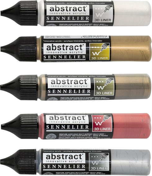 Sennelier Abstract Liner Set of 5, Metallic, Small...