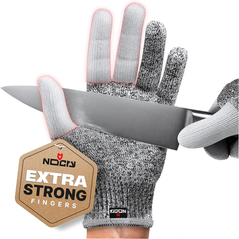 NoCry Cut Resistant Work Gloves for Women and Men, with Reinforced Fingers; Comfortable, 100% Food Grade Kitchen Cooking Gloves; Ambidextrous Safe...
