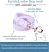 Dog Collar and Leash Set.Soft and Easy to clean vegan Leather with Rose Gold Metal Buckle for Small Medium Large Dogs (Light Purple, M(13.8"-19.7"...