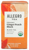 Allegro Tea, Organic Ginger Peach Black Tea Bags, 20 ct...