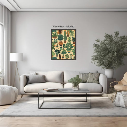 Posterizer 1 pcs-plants pots cactus cute art for plant lovers 5-Floral & Botanical Art-GIft for Men Women Teens-Decor for Home & Office- unframed ...