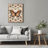 Posterizer 1 pcs- Orange butterfly in the middle of dainty flowers-Art for Animal Lovers-Floral Botanical Art-Gift for Men Women Teens-Decor for B...