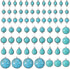 70Pcs Tibetan Style Teardrop Turquoise Connector Charms Round Bohemian Earring Charms Retro Antique Silver Western Link Charms for DIY Boho Neckla...