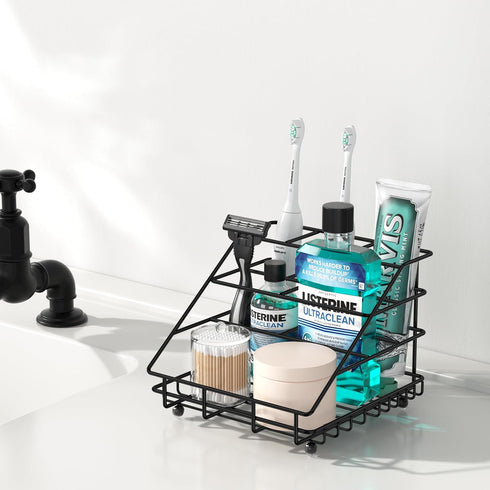 HBlife Toothbrush Holder for Bathroom, Stainless Steels Bathroom Organizer Countertop Accessories with 6 Slots Electric Tooth Brush Toothpaste Hol...