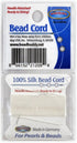Bead Buddy 0.7mm Natural White Silk Cord Thread with Attached Needle - Ideal for Jewelry Making - 2m Long...