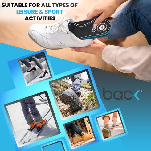 BAC 3/4 Orthotic Feet Insoles Arch Supports Inserts Relieve Plantar Fasciitis, Flat Fleet, High Arch, Foot Pain, Overpronation, Lower Back Pain - ...