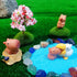 20 pcs Mini Capybara Figurines, Resin Tiny Capybara Figures Animals for Miniature Garden Cake Topper Decorations...