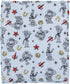 Disney Toy Story 4 Super Soft Blue, Yellow, Red Buzz Lightyear Woody Star Rocket Horse Shoe French Fiber Baby Blanket, Blue, Red, Yellow...