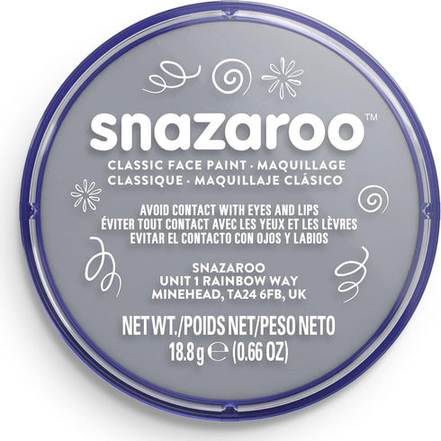 Snazaroo Classic Face and Body Paint, 18.8g (0.66-oz) Pot, Dark Grey...