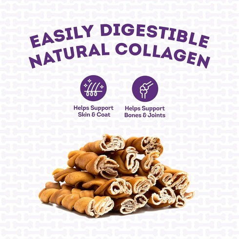 USA Collagen Braids Assorted Dog Chew Treats - Chicken Marinade Flavor, 10oz/1 Pack...
