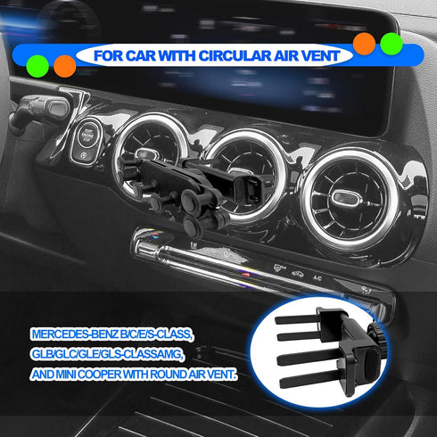 Vent Car Phone Holder, Compatible with Mercedes Benz C-Class, E-Class, S-Class, B-Class, A-Class, GLC/GLE/GLS/GLB/GLA-Class 2016-2023 and Mini Coo...
