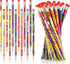 Crtiin 48 Pcs Wood Pencil 100th Day of School Eid Mubarak Motivational Pencils Novelty Pencils Bright School Party Supplies for Kids Students Clas...