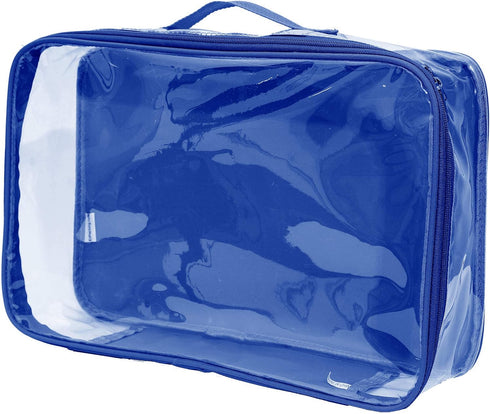 Large Clear Travel Packing Cube/See-Through PVC Organizer for Suitcase/Multipurpose Pouch w/Handle/Dress Shirts, Pants, Cashmere, Sweaters & Seaso...