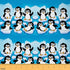 Cartoon Penguin Fabric by The Yard Cute Baby Penguins Playing Water Various Poses Upholstery Fabric for Kids Boys Girls Summer Decorative Fabric,D...