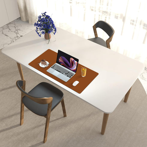 Leather Desk Pad Protector,Mouse Pad,Office Desk Mat, Non-Slip PU Leather Desk Blotter,Laptop Desk Pad,Waterproof Desk Writing Pad for Office and ...