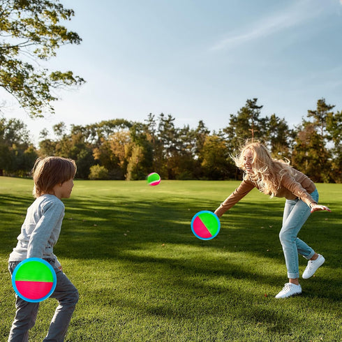 Toss and Catch Ball Set Kids Toys Outdoor Toys Beach Toys Pool Toys Ball Catch Sets Classic Outdoor Games Beach Games Yard Games for 3 4 5 6 7 8 9...