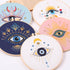 Harimau 5pcs Beginner Embroidery Kit,Eye Pattern,Cross Stitch Kits, Including Stamped Embroidery Cloth with 2 Embroidery Hoops, Multicolor Color T...