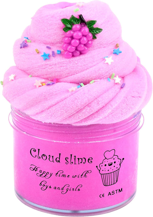 Purple Cloud Slime, Soft and Non-Sticky Funny Slime Toy, Girls and Boys Stress Relief Creative DIY Toy, for Kids Education, Party Favor, Gift Birt...