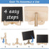 20+1 pcs Wood Mini Chalkboard Sign with Easel Stand Special Event Decorations, Table Numbers Plants, Weddings Place & Birthday Parties Cards, Blac...