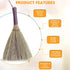 Handmade Bamboo Grass Broom with Nylon Thread Handle - Angled Bristles for Sweeping Debris & Dust - Perfect for Carpet, Cobwebs & Dusting - Compac...