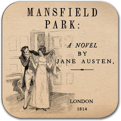 6 coasters with Complete Novels of Jane Austen Six Coffee Mug Coasters with Complete Novels of Jane Austen's book designs. (Aged Paper)...