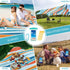 BYDOLL Beach Blanket Sandproof Waterproof 78''×81''1-4 Adults Compact Lightweight Oversized Beach Blanket Large Picnic Mat Beach Blanket for Trave...