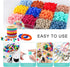 300Pcs 12mm Silicone Lentil Beads, Silicone Spacer Beads for Necklace Bracelet Making, Abacus Silicone Beads for Keychain Making and Silicone Foca...