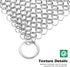 AMAGABELI GARDEN & HOME 10”x10” Stainless Steel Cast Iron Cleaner Chainmail Scrubber for Cast Iron Pan Skillet Cleaner for Dishes Cast Iron Pot Co...