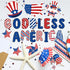 Whaline 95Pcs Patriotic Classroom Bulletin Board Decoration Kit God Bless America Bulletin Board Set Cartoon 4th of July Cutouts with Glue Points ...