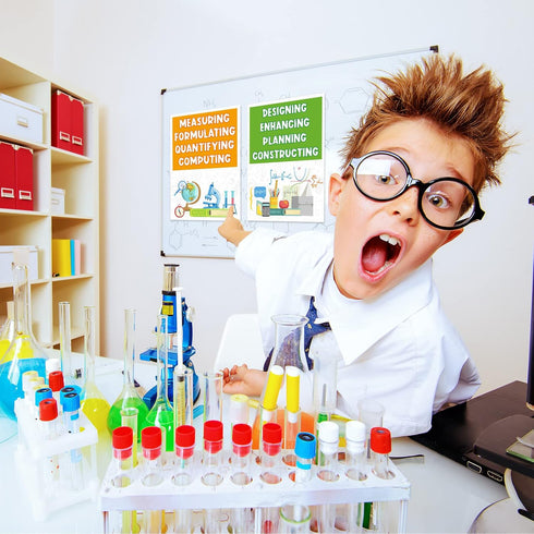 Zonon 40 Pcs Stem Science Bulletin Board Set Stem Classroom Decorations Scientist Posters Gear Shaped Cutouts Teachers Banner Wall Decor for Pre S...