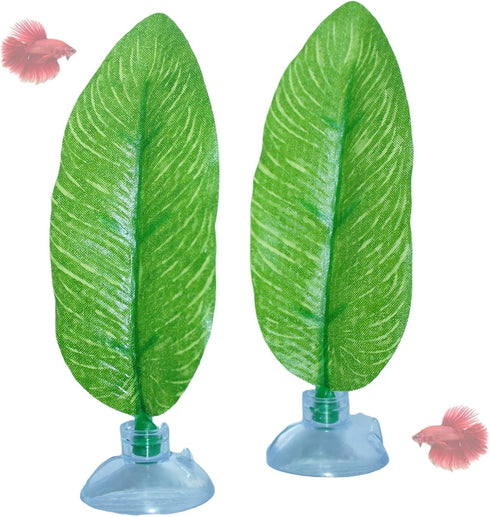 DOBA No Wire Betta Bed Leaf Hammock, Silk Betta Fish Leaf Hammocks Pad Lounger Toys Lightweight and Realistic Fish Hideout Plastic Aquarium Plants...
