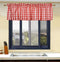 Buffalo Red and White Check Kitchen Window Valance 2 Pack Half Short Gingham Plaid Farmhouse Textured Short Window Drape Panel Home Decor Curtain ...