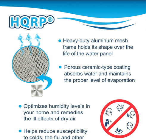 HQRP Water Filter Compatible with Trane HUMD200, HUMD200A, HUMD200T, HUMD200ABA00B Whole House Humidifiers, American Standard BAYPAD01A1010A Replacement