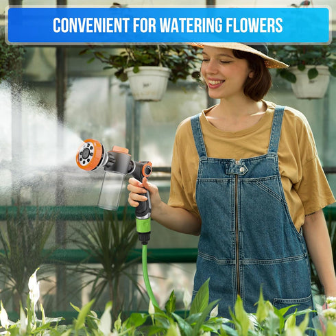 High Pressure Water Hose Nozzle - Garden Hose Nozzle Sprayer Heavy Duty Spray Bottle Soap Car Wash Foam Gun Water Hose Sprayer Nozzle - Spray Foam...