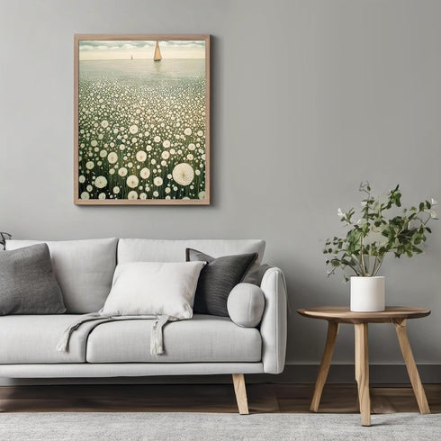 Posterizer 1 pcs-open landscape by a field of delicate white blossoms 3-Collectibles & Fine Art-Landscape & Nature Art- Gift for Men Women Entrepr...
