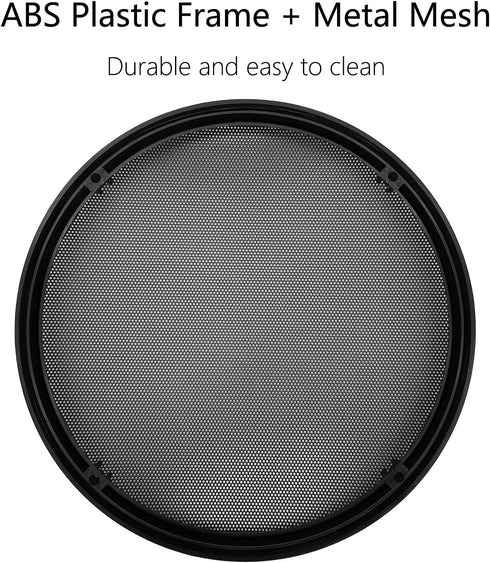 10" Speaker Grill Covers, Car Speaker Subwoofer Guard Protector, ABS Plastic Frame with Metal Mesh, Black - 2Pcs...