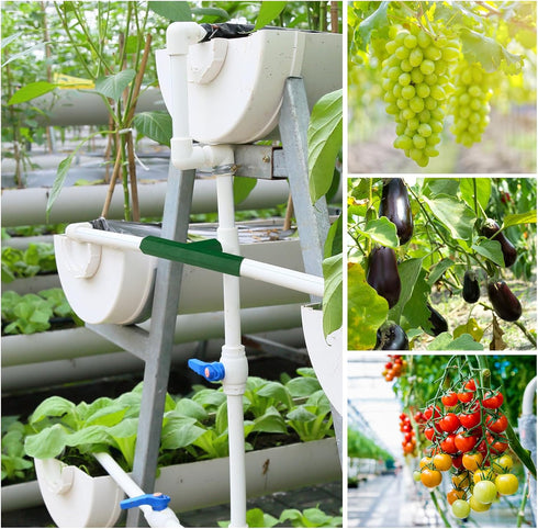 uxcell 12Pcs 11mm/0.4in Greenhouse Frame Connector Pipe Fitting Duty Joint Tool, 4Way Frame Connectors for Trellis Sunscreen Shed Gardening Plant ...