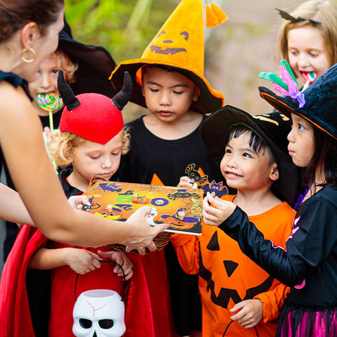 2Pcs Halloween Wooden Peg Puzzles, Halloween Toys for Toddlers Educational Puzzle Kids Halloween Party Favors Halloween Basket Stuffers Fillers Fa...