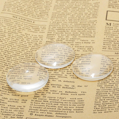 Glass Cabochons Dome Tiles, 20PCS 40mm, Thickness 8.5mm, Clear Round Flat Back Dome Cabochons Set for DIY Craft Photo Charms, Cameo Pendants, Ring...