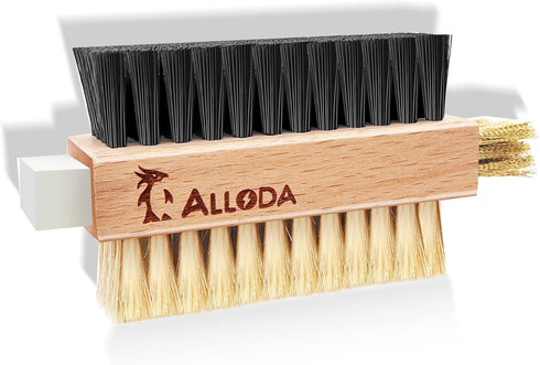 Cleaning Brushes, Shoe Brush for Multi Purpose, Soft Shoe Cleaner & Hard Sneaker Cleaner for Wet Clean, Brass Suede Shoe Cleaner & Eraser Suede Br...