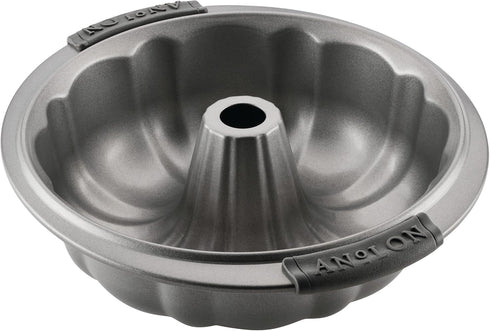 Anolon Advanced Nonstick Fluted Mold Baking Pan, 9.5 Inch, Gray, Carbon Steel...