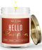 Fall Candles, Pumpkin Candle - 'Hello Pumpkin' Soy Pumpkin Spice Candle I Infused with Essential Oils I Fall Candle Decor, Fall Scented Candle I 9...