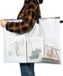 Outus Art Portfolio Bag Poster Storage Bag Poster Board Holder with Handle and Zipper 19 x 25 Inch Organizer Transparent Bag for Large Posters, Po...