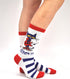 Pete the Cat Socks Gifts (Adult) (3 Pair) - (Women) Groovy Crew Socks - Fits Shoe Size: 4-10 (Ladies)...