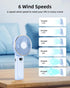 TUNISE Portable Handheld Fan, Portable Fan Rechargeable, 4000mAh, 180° Adjustable, 6 Speed Wind, Display Electricity in Real Time, USB Rechargeabl...