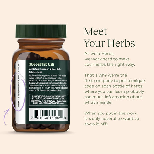 Gaia Herbs Nootropic Focus - Brain & Cognitive Support Supplement to Help Maintain Healthy Concentration* - with Saffron, Lemon Balm & Spearmint -...