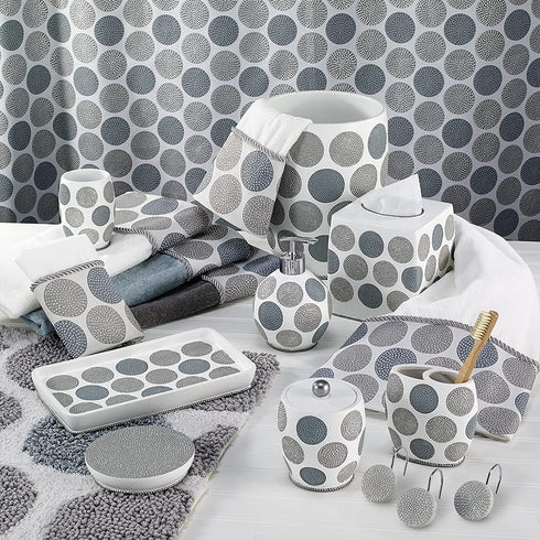Avanti Linens - Soap Dispenser/Lotion Pump, Countertop Accessories, Stylish Home Decor (Dotted Circles Collection)...